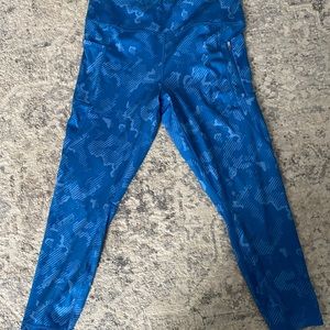 Blue reebok logo leggings XL